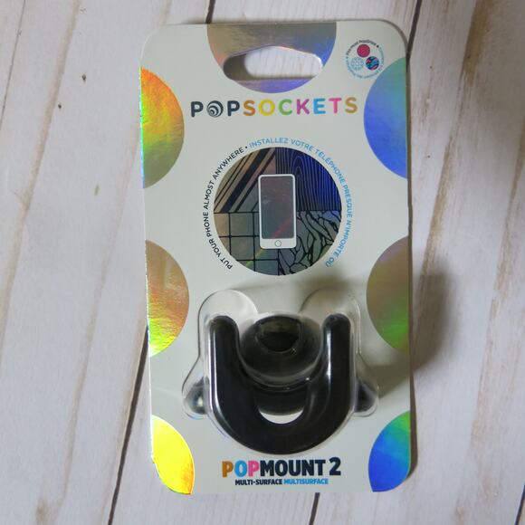 POPSOCKETS *NEW* Popmount  Multi Surface Black In Package Cell Phone Accessories - Picture 1 of 2